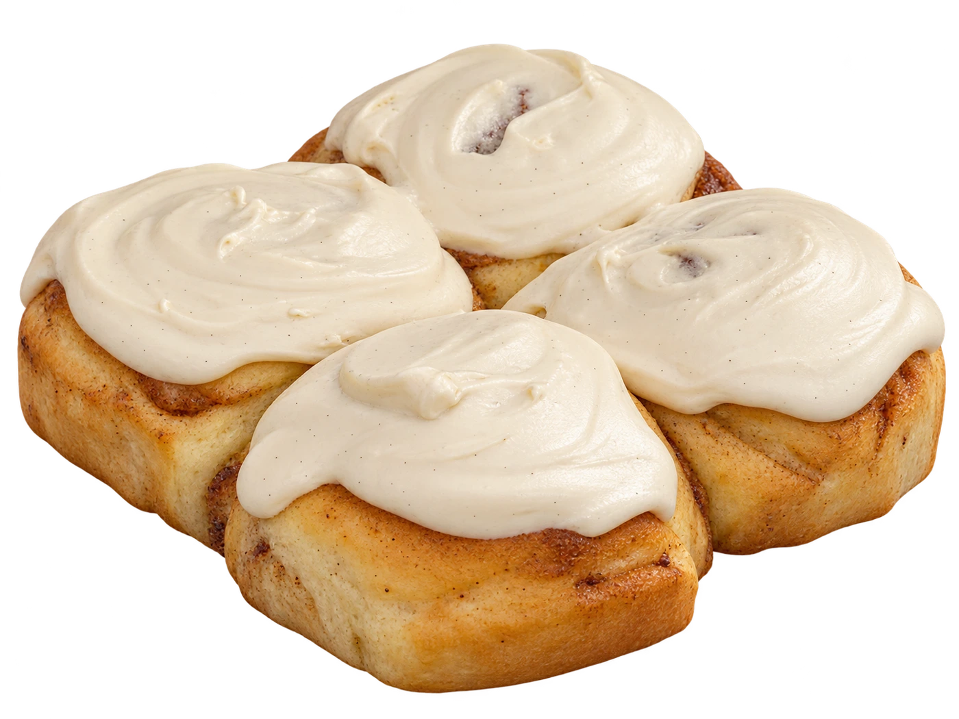 Vanilla bean cinnamon rolls, without packaging